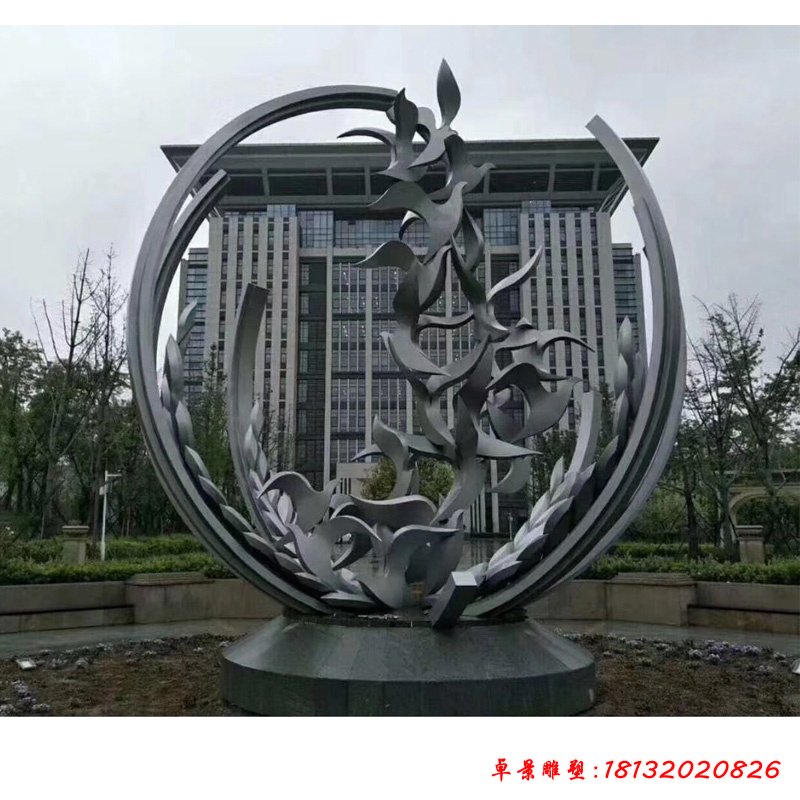 小区广场抽象大雁不锈钢雕塑