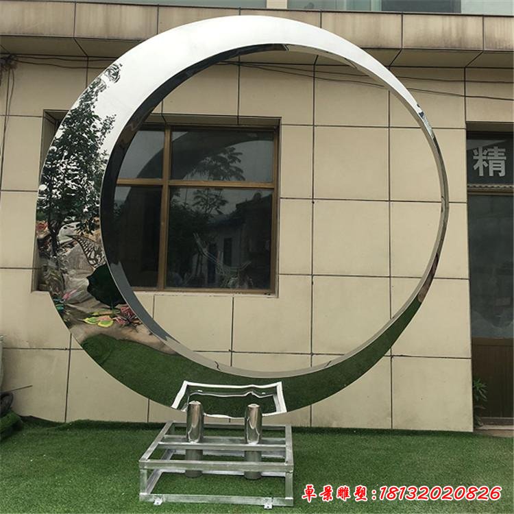 不锈钢抽象圆环雕塑 (4)