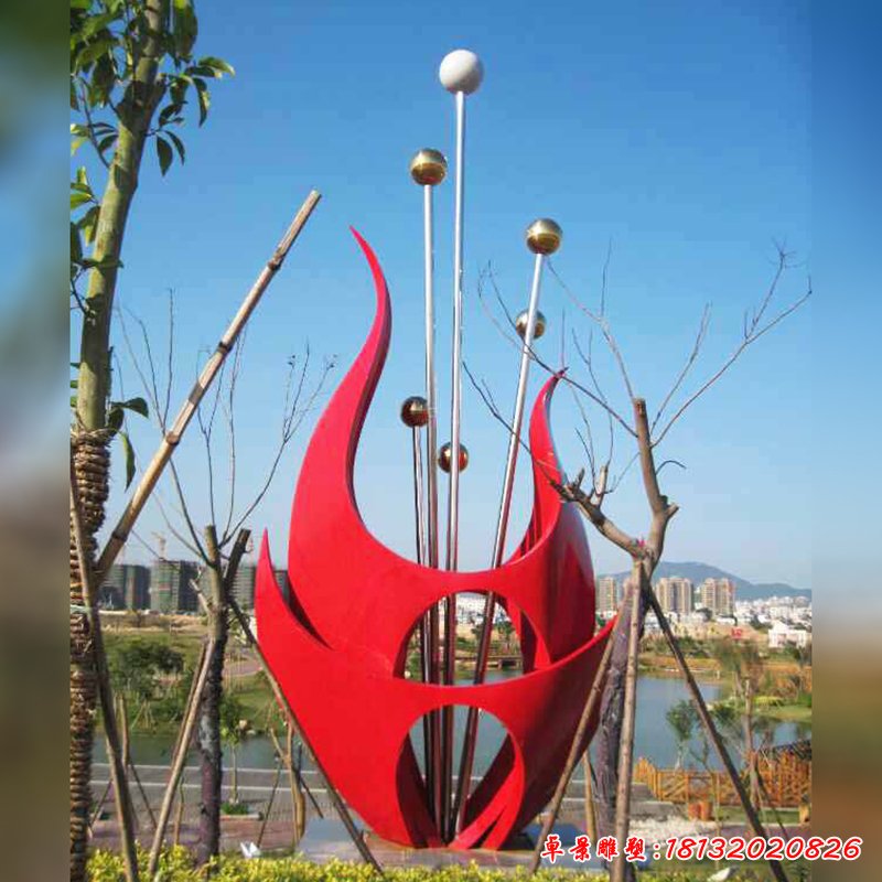 火焰-不锈钢火焰抽象雕塑,公园抽象雕塑