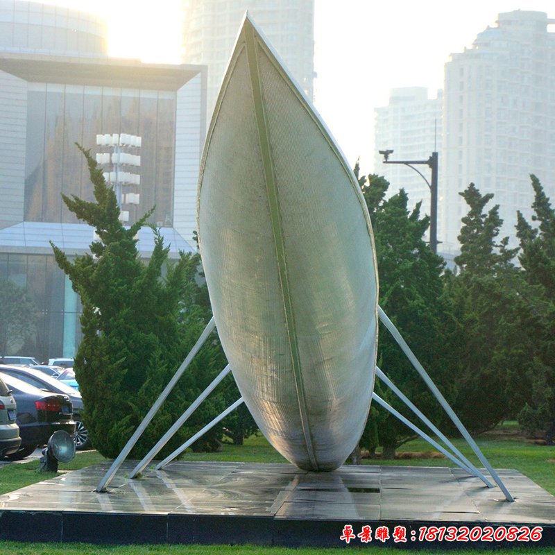 不锈钢抽象划船比赛雕塑