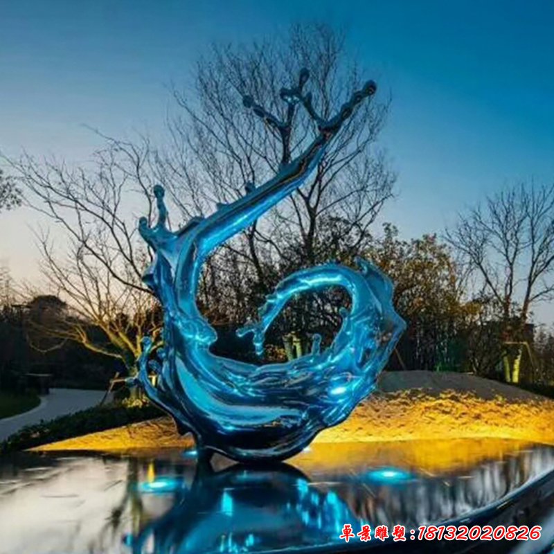 不锈钢海浪抽象 城市景观雕塑