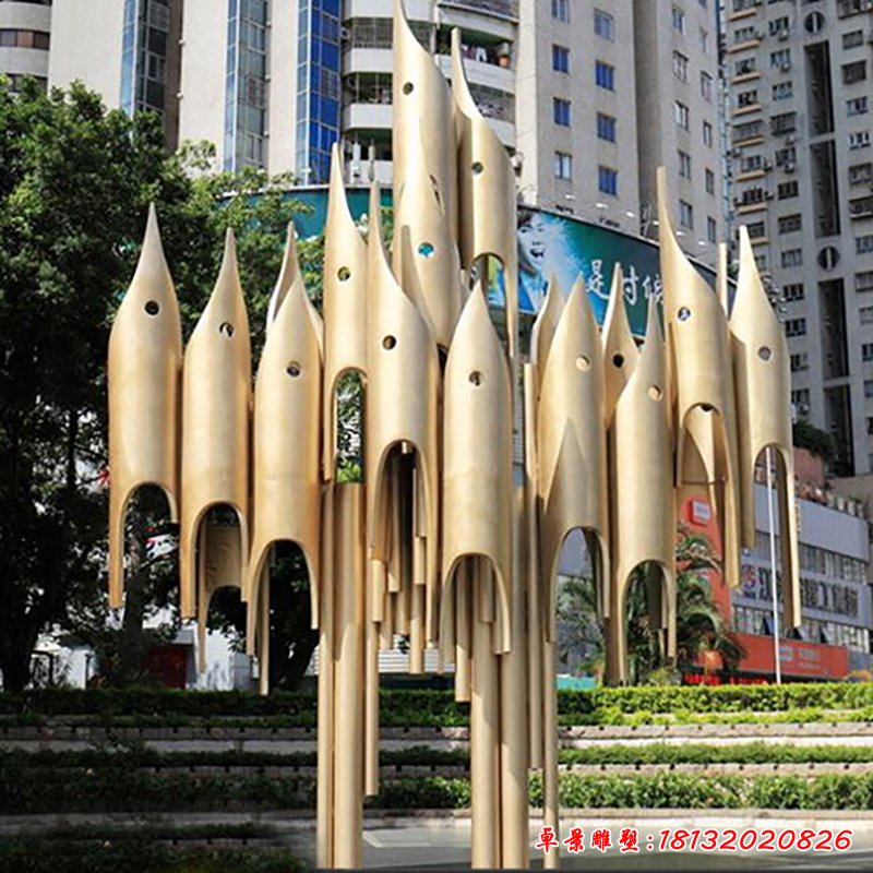 不锈钢铅笔头 公园景观雕塑