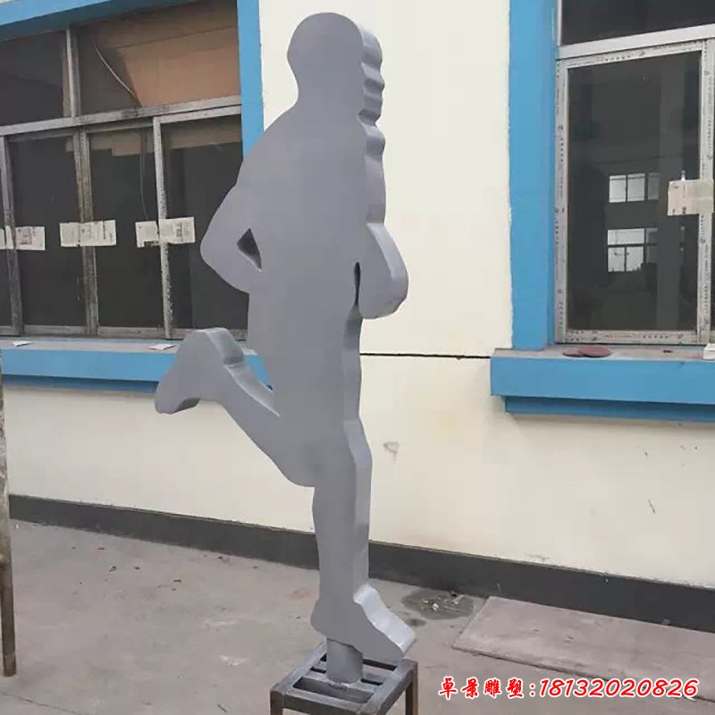 不锈钢跑步雕塑,广场不锈钢运动雕塑 (2)