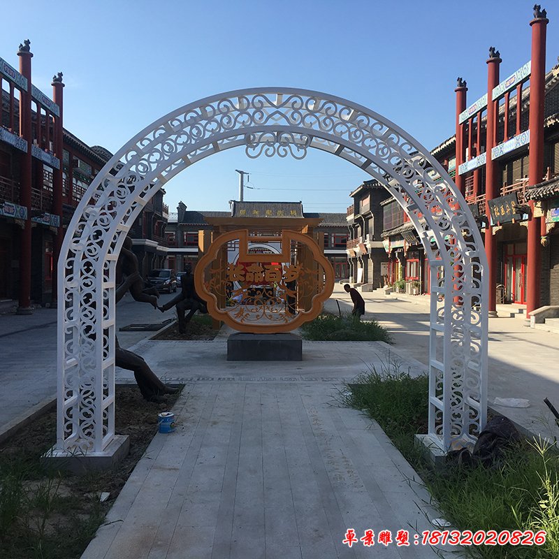 不锈钢广场创意拱门雕塑