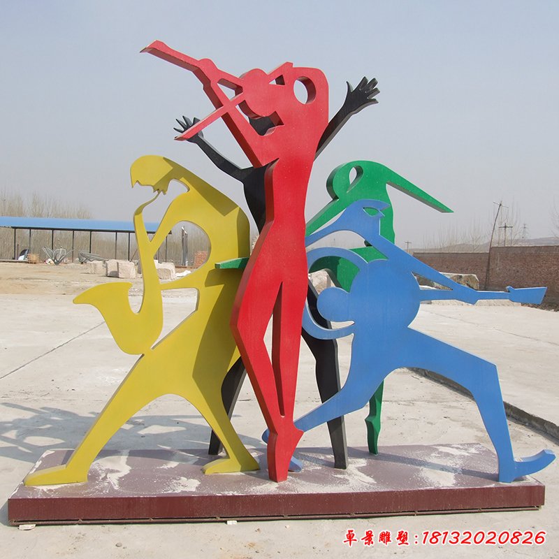 不锈钢乐队雕塑抽象乐队雕塑