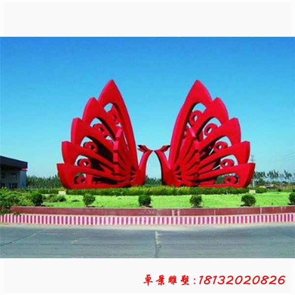 公园不锈钢孔雀景观雕塑