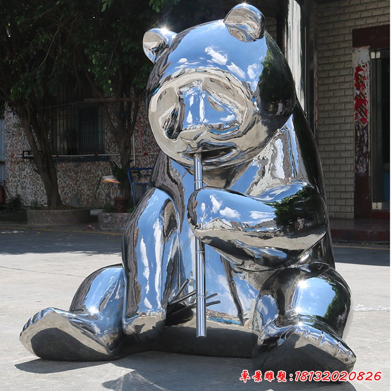 不锈钢熊猫雕塑 (1)[1]