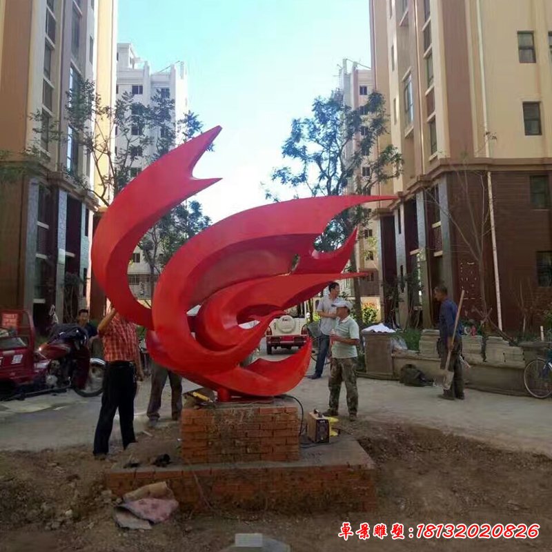 不锈钢飞翔雕塑,小区景观雕塑