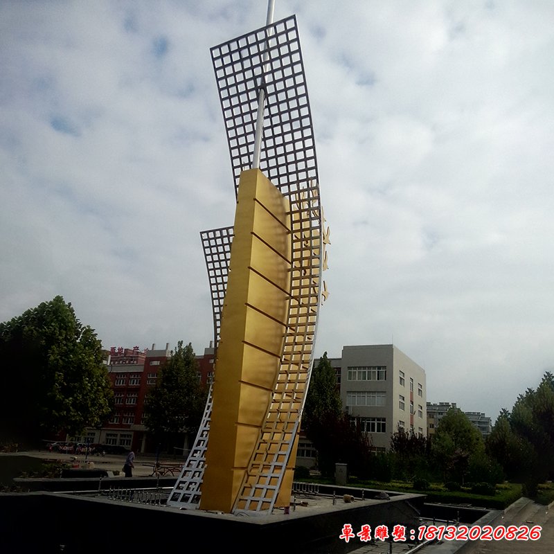 不锈钢帆船起航雕塑