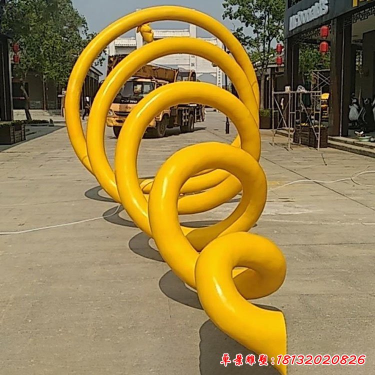 不锈钢镂空螺旋造型雕塑