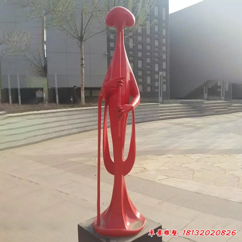不锈钢抽象人物雕塑,广场不锈钢雕塑 (1)