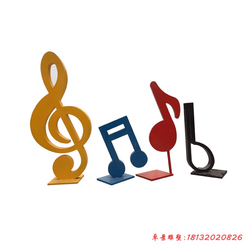 不锈钢抽象音符雕塑