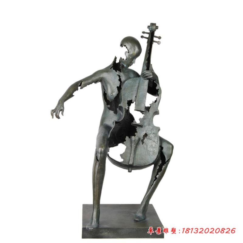 不锈钢创意抽象音乐人物雕塑