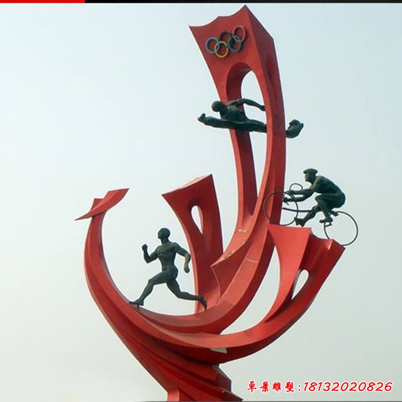 不锈钢五环奥运雕塑4
