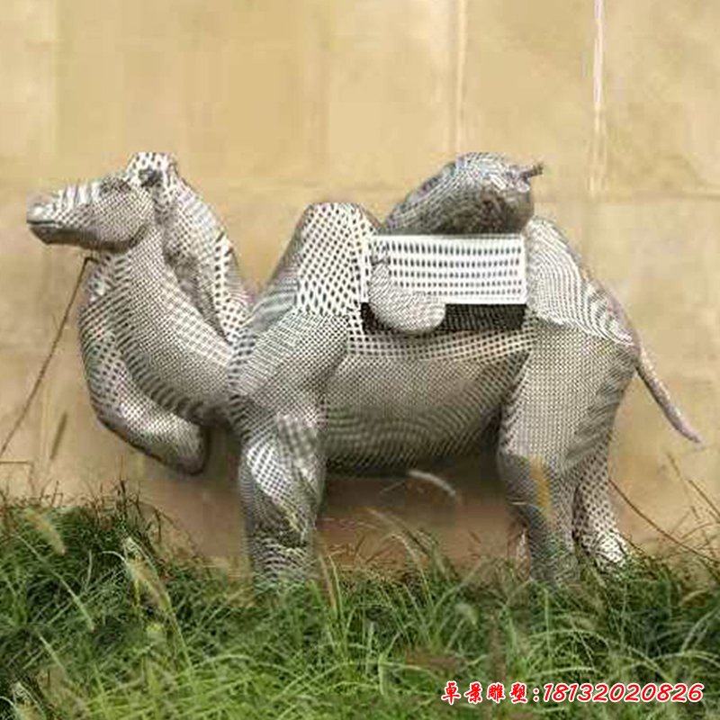 不锈钢骆驼雕塑 (9)