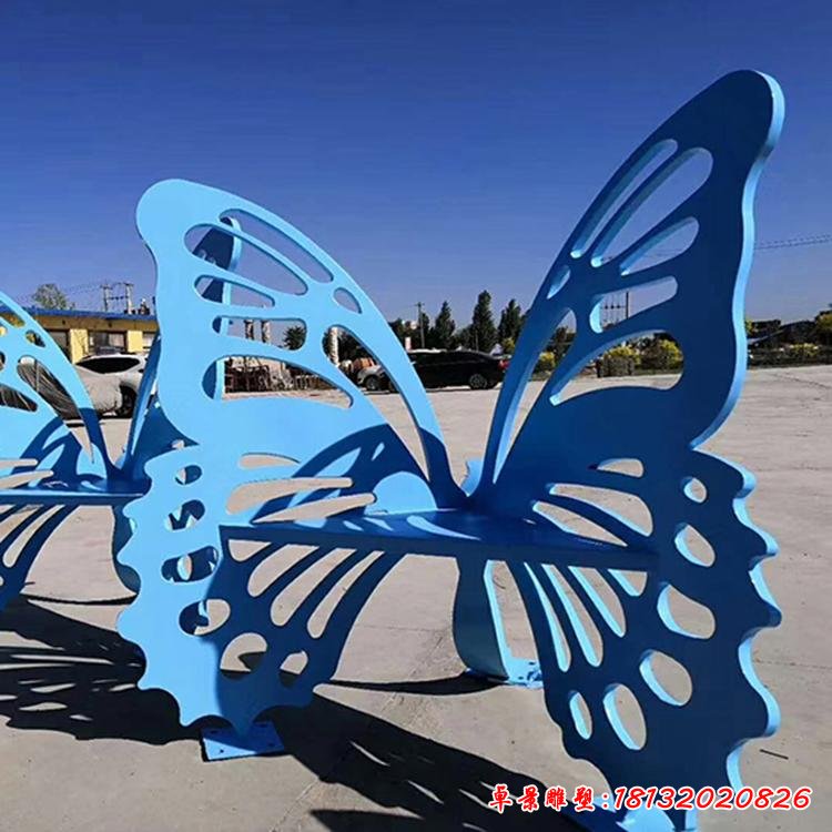 不锈钢雕塑蝴蝶座椅公园景观铁艺镀锌钢街道景观设施19688108
