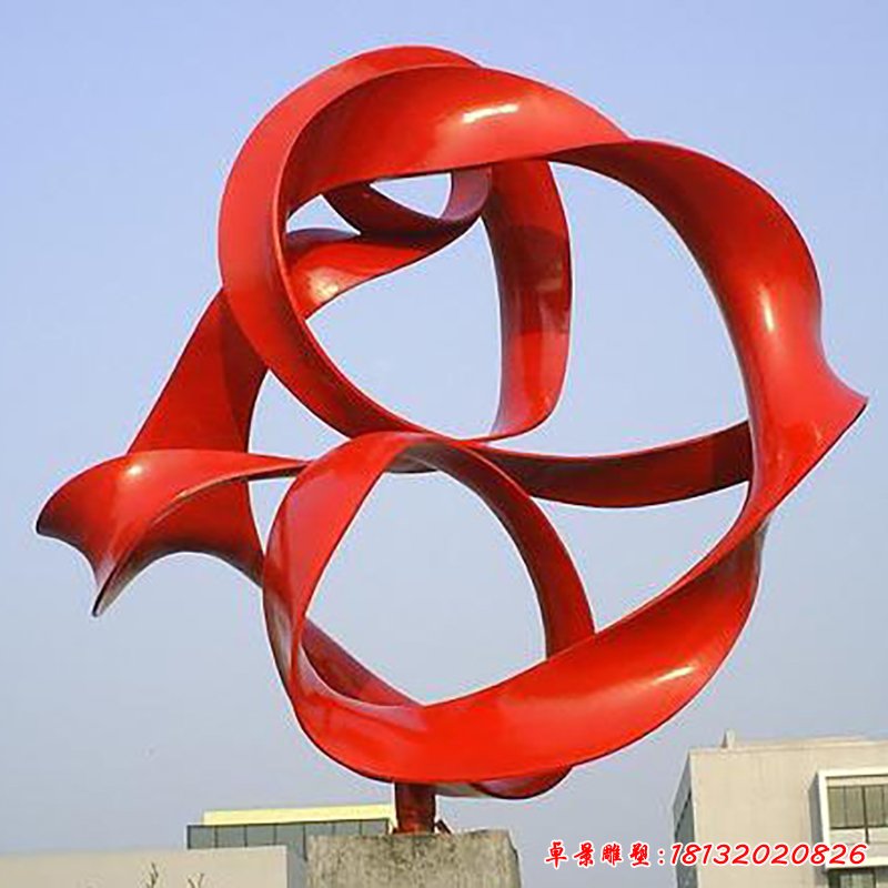 不锈钢彩带雕塑,不锈钢抽象雕塑 (4)