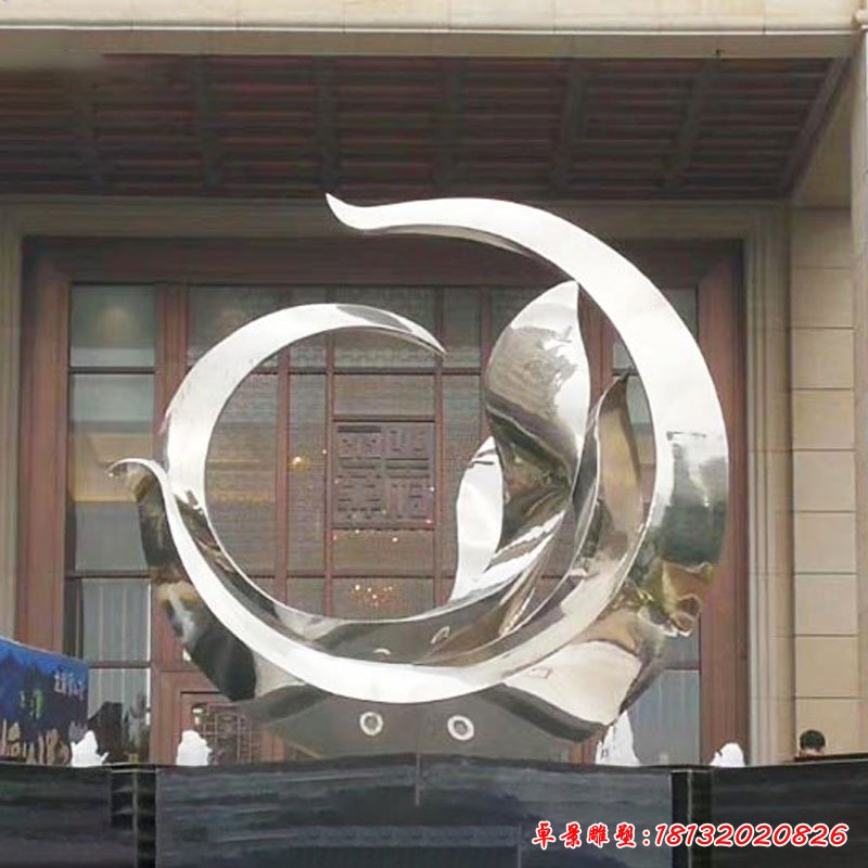 不锈钢凤凰动物抽象雕塑