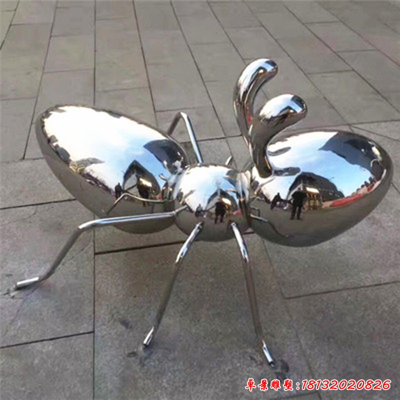 不锈钢镜面蚂蚁雕塑户外公园绿地酒店售楼处仿真动物景观装饰摆件101304