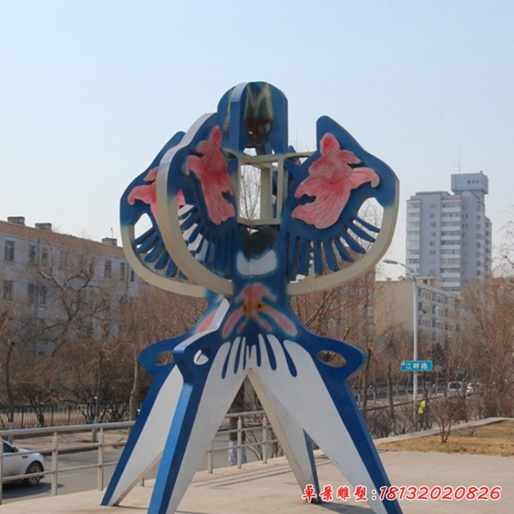 不锈钢风筝雕塑,公园景观不锈钢雕塑