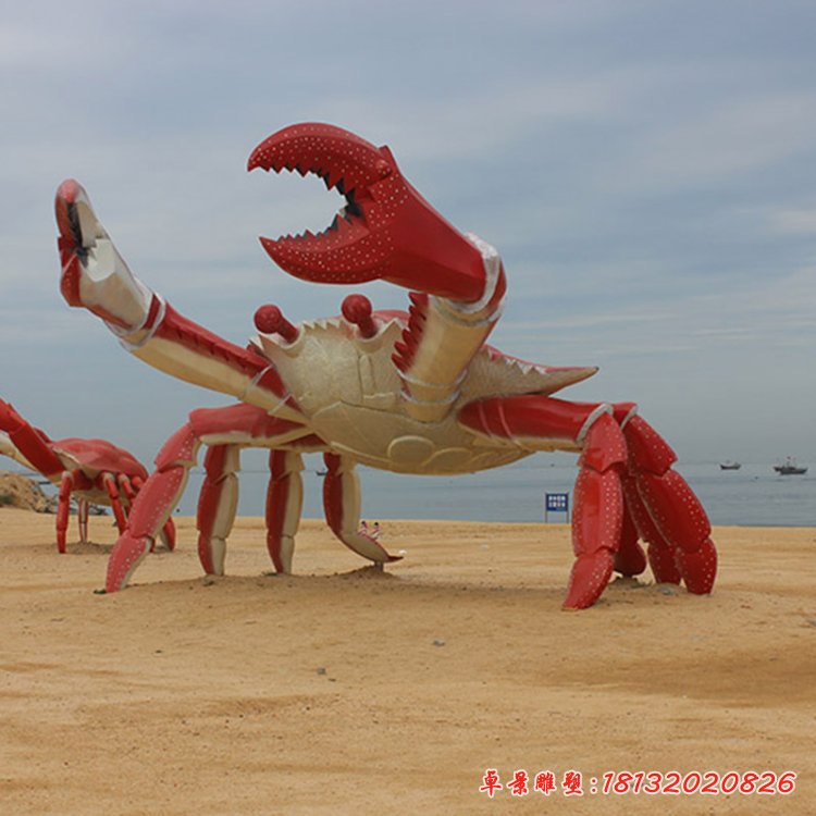 不锈钢螃蟹动物雕塑