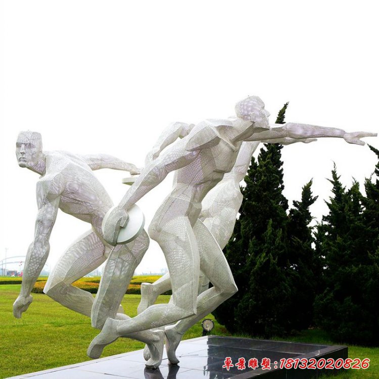 不锈钢掷铁饼运动人物雕塑
