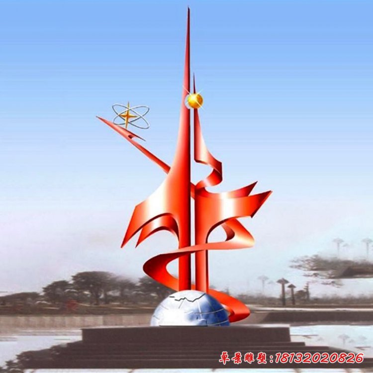 不锈钢放飞理想,不锈钢企业抽象雕塑