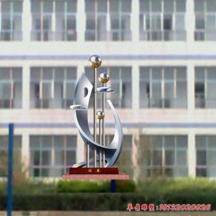 不锈钢硕果雕塑,企业硕果不锈钢雕塑