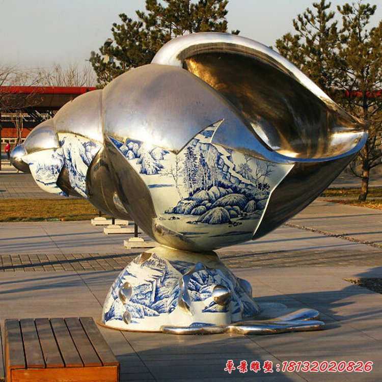 不锈钢海螺动物雕塑