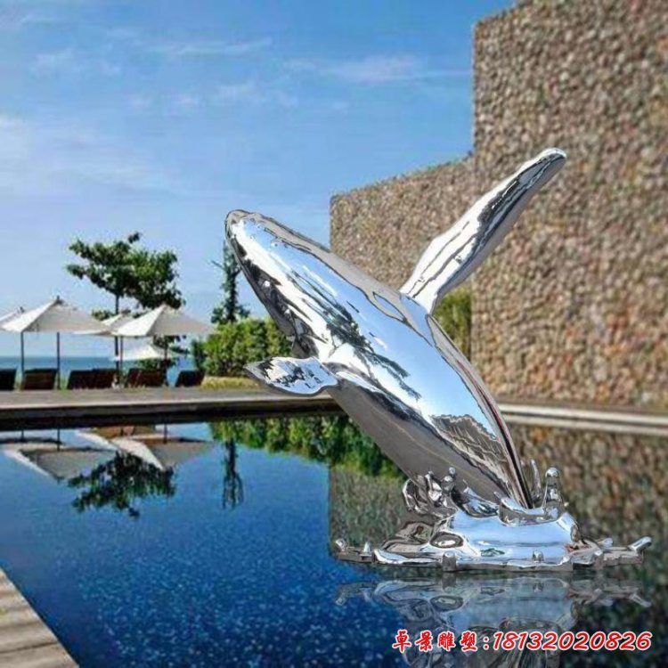 不锈钢鲸鱼雕塑 (6)