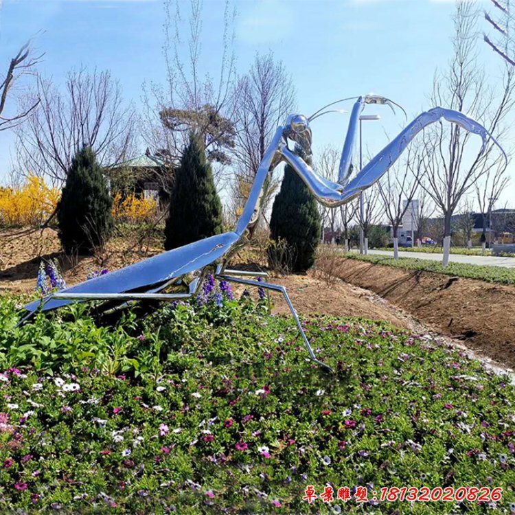 不锈钢螳螂雕塑 (2)[1]