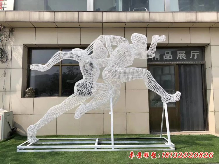 不锈钢运动跳远人物雕塑 (2)[1]