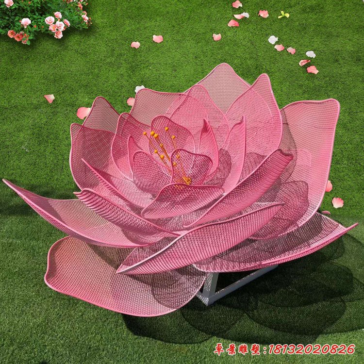 不锈钢花朵造型雕塑