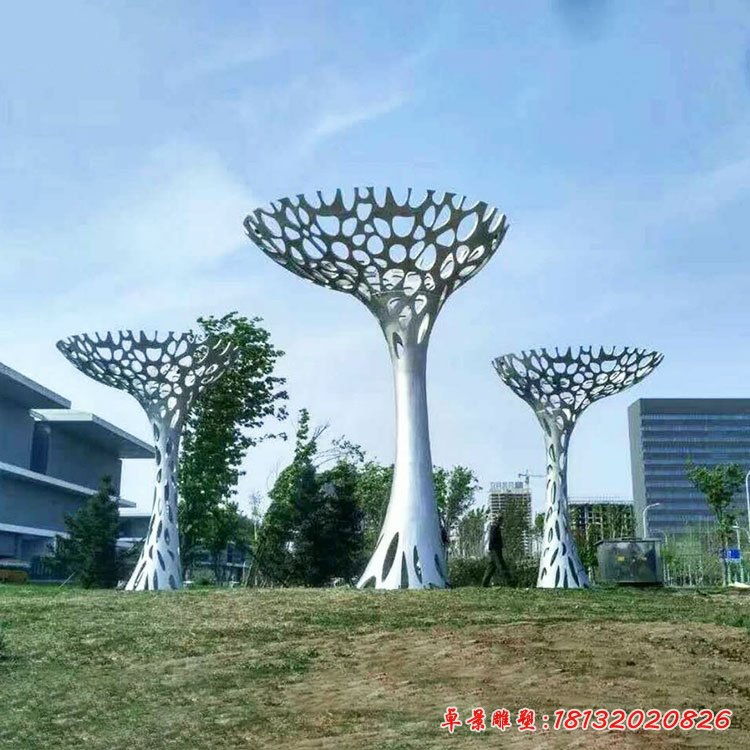 不锈钢树镂空景观雕塑