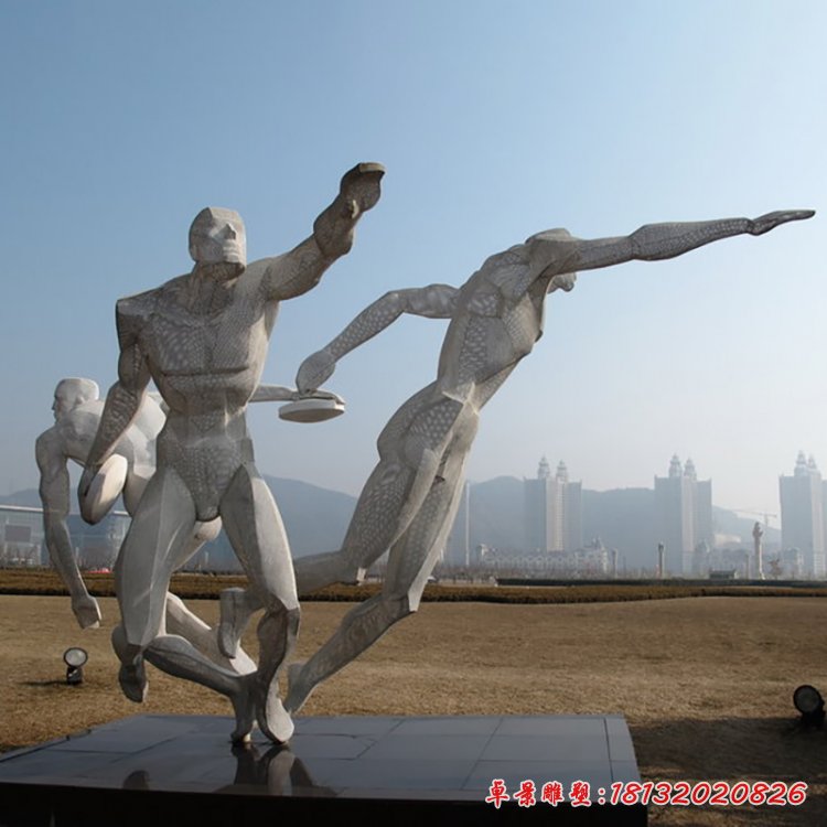 掷铁饼雕塑，不锈钢运动雕塑 (2)