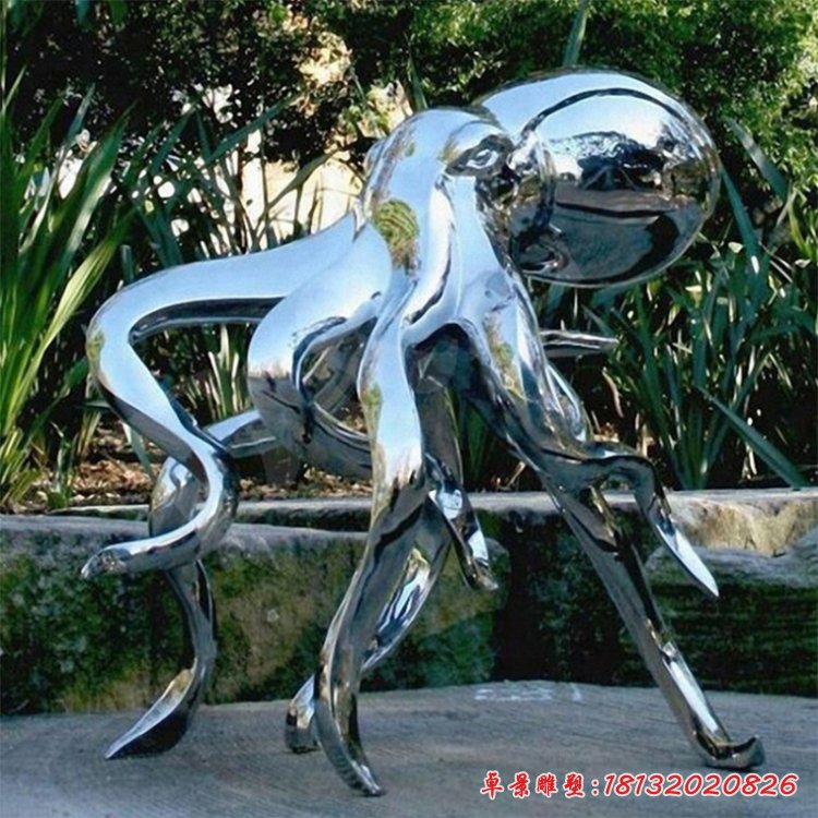 不锈钢章鱼雕塑 (1)