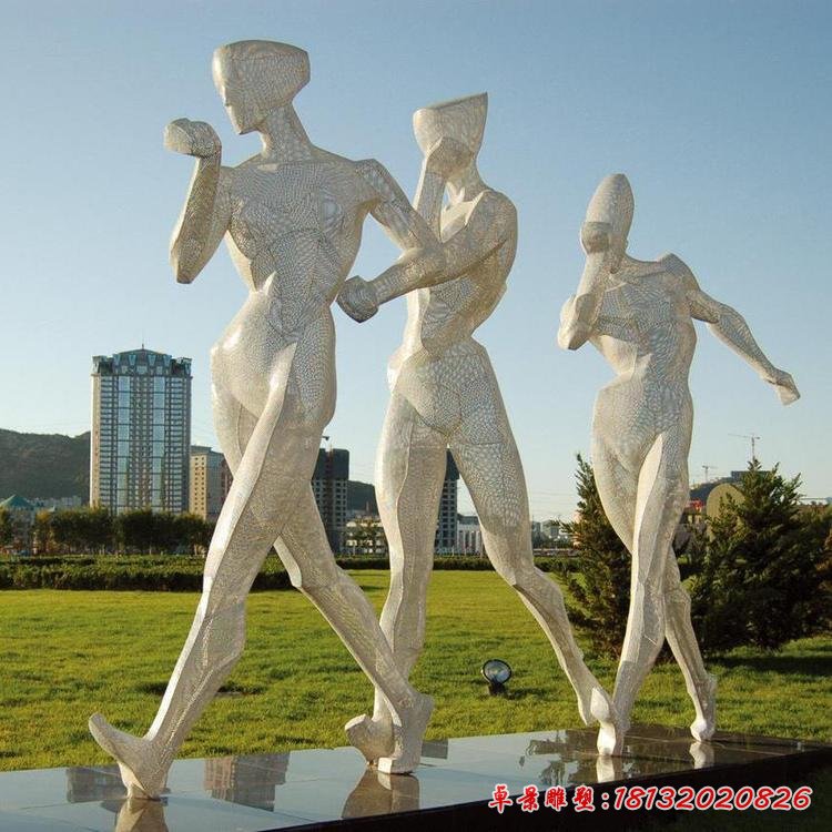 不锈钢竞走人物动雕塑