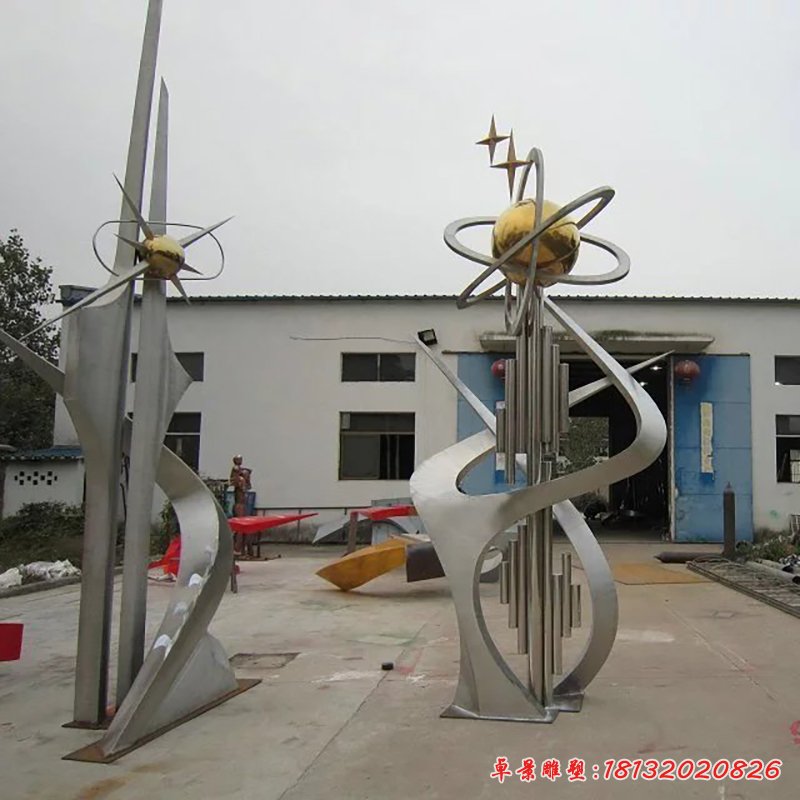 不锈钢校园星光造型雕塑