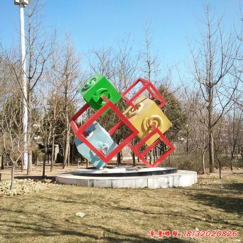 不锈钢方框雕塑,公园景观雕塑(1)