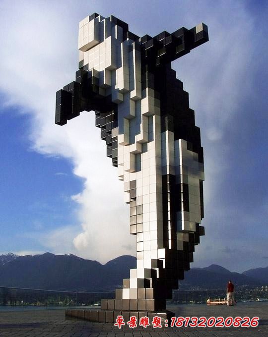 鲸鱼不锈钢雕塑