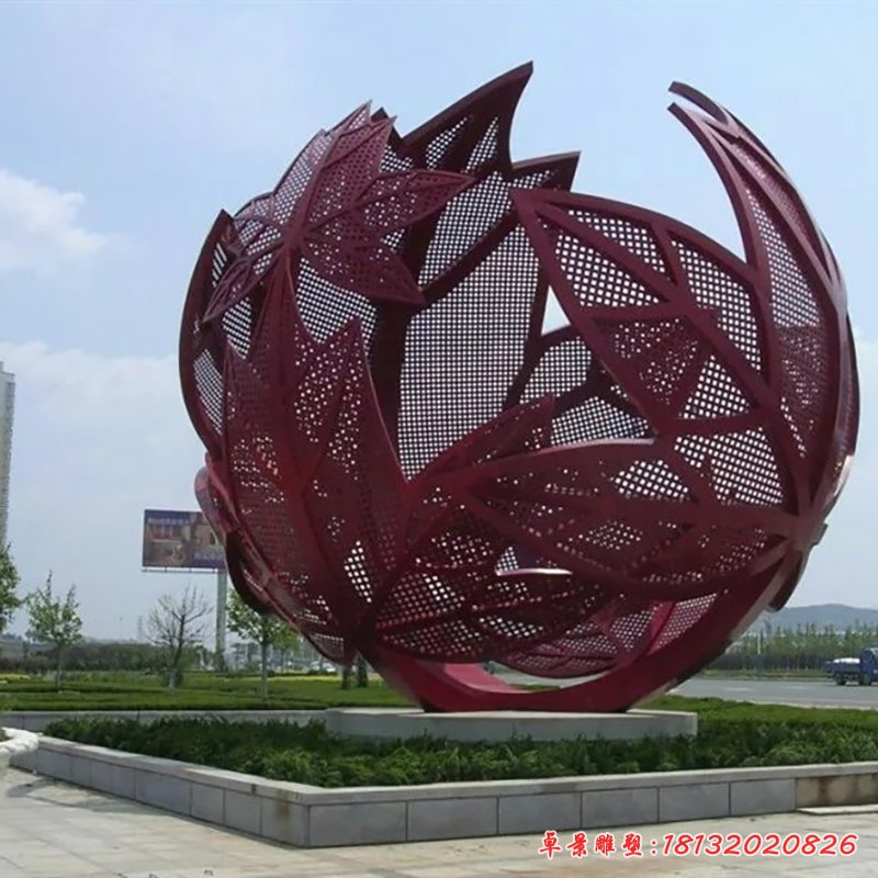 不锈钢枫叶雕塑,景观不锈钢雕塑