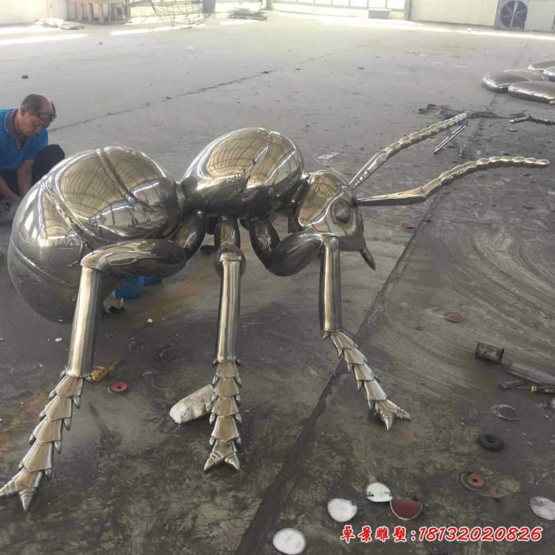 不锈钢小区大型蚂蚁雕塑