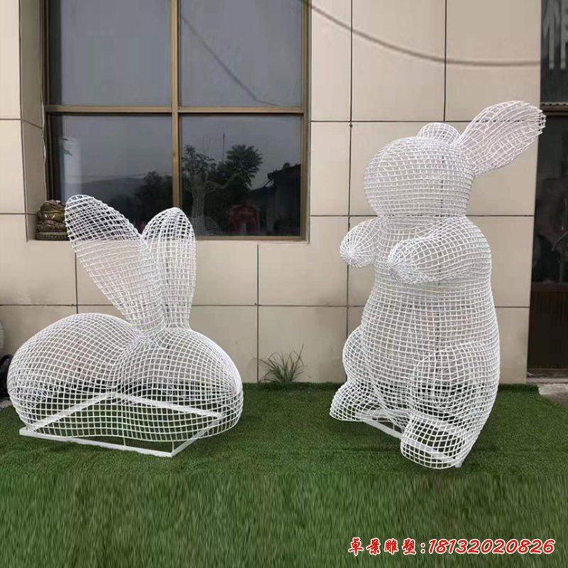 不锈钢兔子雕塑 (2)[1]