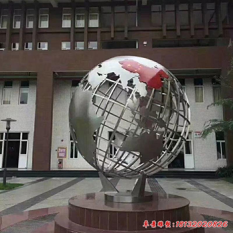 大型不锈钢地球仪雕塑镂空白钢金属城市广场公园学校景观造型摆件57771631