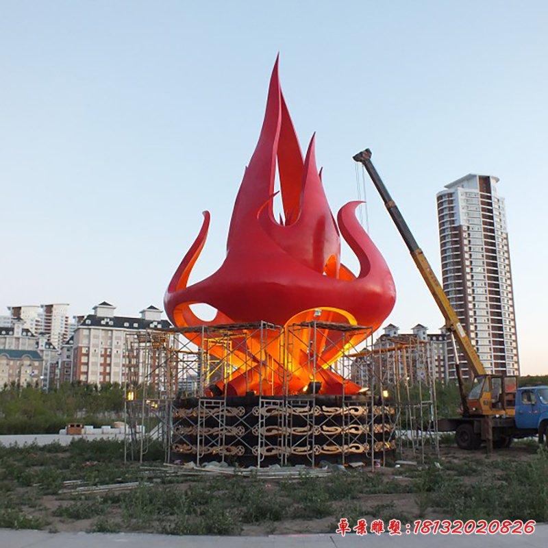 火焰雕塑,不锈钢焰火