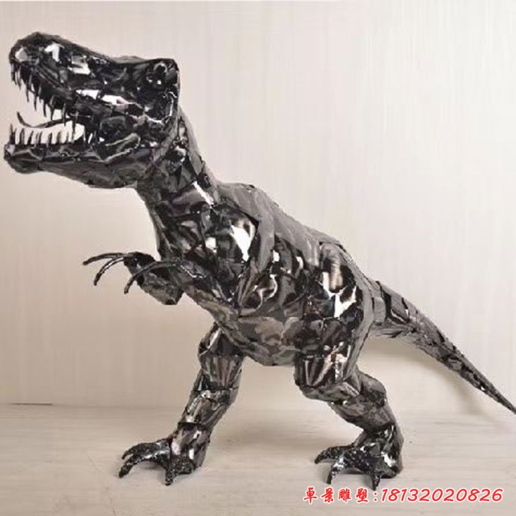 不锈钢恐龙雕塑 (4)