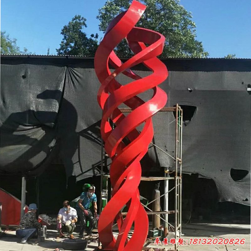 不锈钢螺旋飘带   公园景观雕塑[1]