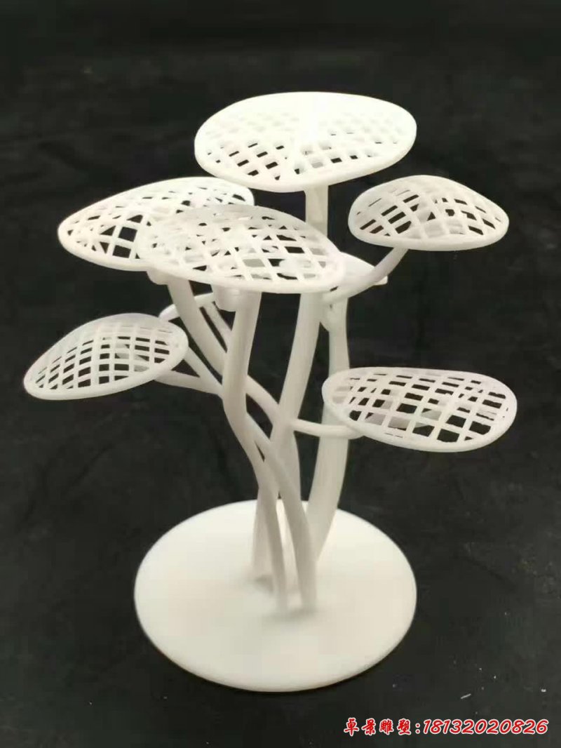 不锈钢镂空蘑菇雕塑 (2)