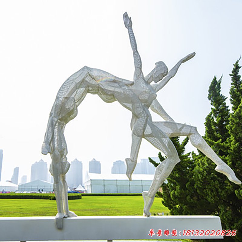不锈钢体操雕塑 (3)