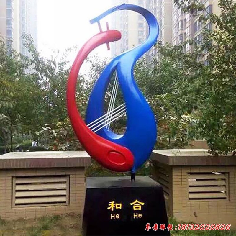 和合雕塑,小区景观不锈钢雕塑
